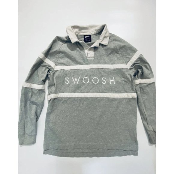 Nike Other - NIKE Grey “Swoosh” Pullover Sweater Sweatshirt Mens L